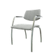 VISITEURS ET FONCTIONNELS - 4 Pieds - Diva - Chaise piétement 4 pieds chrome (CH).Assise et dossier tissu Berta Gris (AD2)