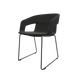 CHAISES ET TABOURETS - Pour tables standards, ht 75 cm, piétement 4 pieds - MELODY fauteuil piétement luge laqué noir