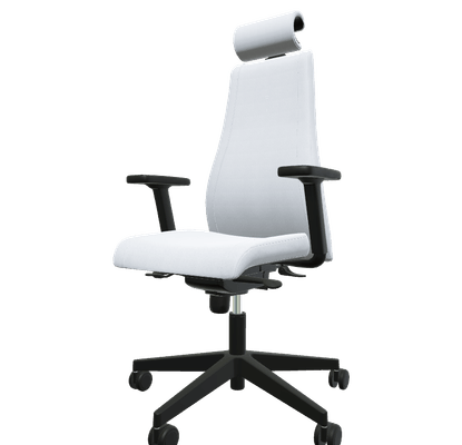 DIRECTION - Fauteuils - SO PRETTY - Fauteuil manager + têtière + accotoirs. Mécanisme synchrone décalé avec translation d'assise. Tissus Lucia Gris clair YBD YBD