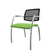 VISITEURS ET FONCTIONNELS - 4 Pieds - Diva - Chaise dos résille- Piétement 4 pieds chrome (CH).Assise tissu Bondai Vert (7048)