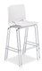 POLYPROPYLENE - TABOURETS  - GLOSSY tabouret haut polypropylène coloris coloris blanc brillant, structure chromée
