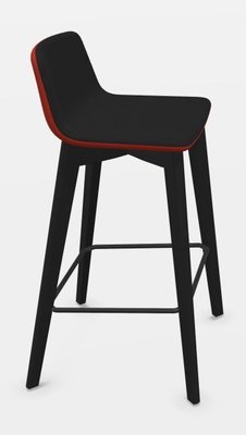 CHAISES ET TABOURETS - Pour tables hauteurs 105 ou 110 cm - MELODY chaise haute. assise H.74cm. piétement frêne teinté noir