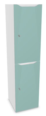 CASIERS - 2 cases - Meuble à cases H.182xL.45xP.50cm- 2 cases H86cm. portes avec découpe en partie haute. serrure à code