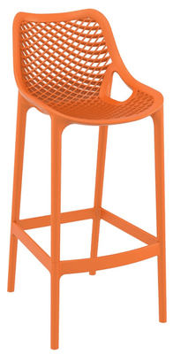 POLYPROPYLENE - CHAISES  - BAHIA - Chaise haute empilable .H75cm  en Polypropylène renforcé de fibre de verre - Finition orange