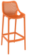 POLYPROPYLENE - CHAISES  - BAHIA - Chaise haute empilable .H75cm  en Polypropylène renforcé de fibre de verre - Finition orange