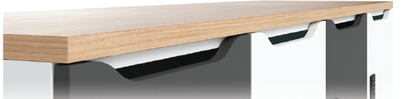 CASIERS - Options - Meuble à cases top de finition pour 3 meubles juxtaposés L.135xP50cm Coloris Chêne blanchi