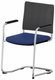 VISITEURS ET FONCTIONNELS - Luge - ZEN mesh visiteur - Chaise Piétement luge avec accotoirs alu (AL).Assise tissu et dossier résille Step Bleu STB (L05)