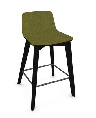 CHAISES ET TABOURETS - Pour tables hauteur 90 cm - MELODY chaise haute. assise H.64cm. piétement frêne teinté noir