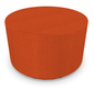 FAUTEUILS/POUFS - Poufs - TAM TAM - Pouf rond diamètre 60 cm avec base en mélaminé noire et supports en plastique orange