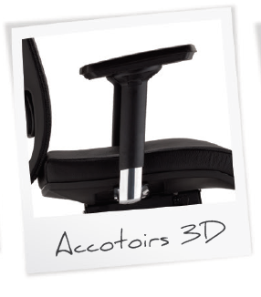 OPERATIVE - Options - DANDY MANAGER MESH accotoirs 3D, base chromée, manchettes noires