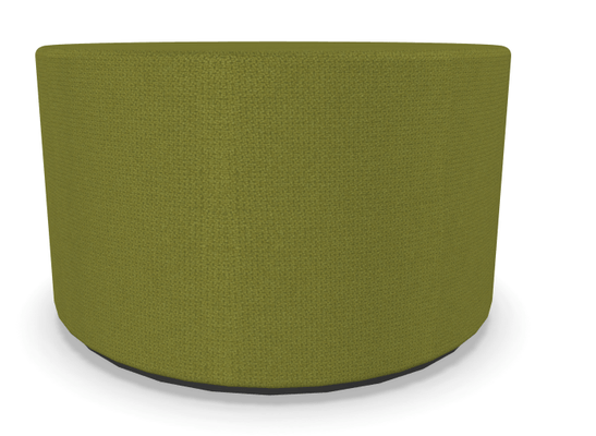 FAUTEUILS/POUFS - Poufs - TAM TAM - Pouf rond diamètre 60 cm avec base en mélaminé noire et supports en plastique vert