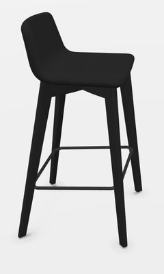 CHAISES ET TABOURETS - Pour tables hauteurs 105 ou 110 cm - MELODY chaise haute. assise H.74cm. piétement frêne teinté noir