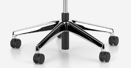 OPERATIVE - Options - Piétement 5 branches en aluminium poli Pour fauteuil SMOOTH ET MISTRAL 