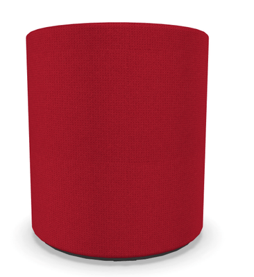 FAUTEUILS/POUFS - Poufs - TAM TAM - Pouf rond diamètre 40 cm avec base en mélaminé noire et supports en plastique rouge