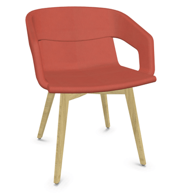 FAUTEUILS/POUFS - 4 pieds bois - MELODY fauteuil 4 pieds bois frêne naturel