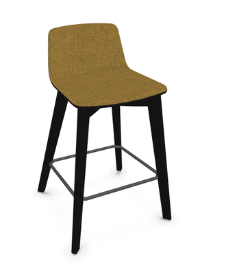 CHAISES ET TABOURETS - Pour tables hauteur 90 cm - MELODY chaise haute. assise H.64cm. piétement frêne teinté noir