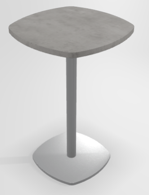 TABLES SPOTY - Tables hauteur 110 cm - SPOTY Table haute forme carrée angles arrondis L.50xP.50xH.110cm.