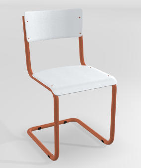 CHAISES ET TABOURETS - Pour tables standards, ht 75 cm, piétement luge - VINTAGE LUGE Chaise L.42,5xP.51xH.82cm-hauteur assise 46cm