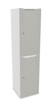 CASIERS - 2 cases - Meuble à cases H.182xL.45xP.50cm- 2 cases H86cm. portes avec découpe en partie haute. serrure à code