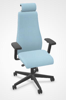 DIRECTION - Fauteuils - SO PRETTY fauteuil manager + têtière avec accotoirs mécanique synchrone décalé avec translation d'assise