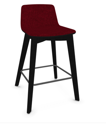 CHAISES ET TABOURETS - Pour tables hauteur 90 cm - MELODY chaise haute. assise H.64cm. piétement frêne teinté noir