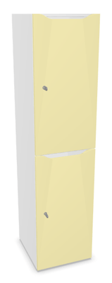 CASIERS - 2 cases - Meuble à cases H.182xL.45xP.50cm- 2 cases H86cm. portes avec découpe en partie haute. serrure à code