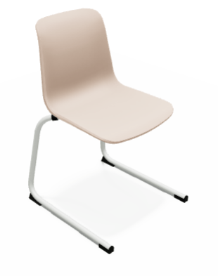 CHAISES ET TABOURETS - Pour tables standards, ht 75 cm, piétement luge - IBIS Chaise L.50xP.43xH.83cm-hauteur assise 46cm