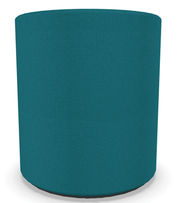 FAUTEUILS/POUFS - Poufs - TAM TAM - Pouf rond diamètre 40 cm avec base en mélaminé noire et supports en plastique Turquoise