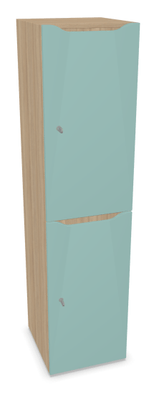 CASIERS - 2 cases - Meuble à cases H.182xL.45xP.50cm - 2 cases H86cm. portes avec découpe en partie haute. serrure à code