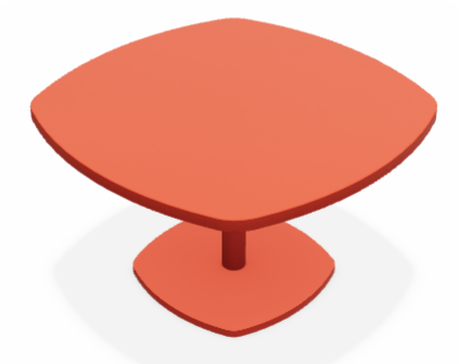 TABLES SPOTY - Tables hauteur 40 cm - SPOTY Table basse forme carrée angles arrondis L.70xP.70xH.40cm.