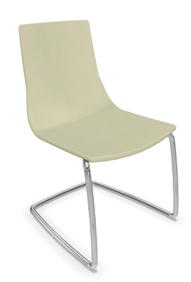 DIRECTION - Visiteurs - KI chaise de conférence moyen dossier. piétement luge chromé