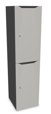 CASIERS - 2 cases - Meuble à cases H.182xL.45xP.50cm - 2 cases H86cm. portes avec découpe en partie haute. serrure à code