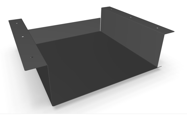 CASIERS - Options - Meuble à cases, tablette métallique centrale pour courrier, 30x30xH10cm