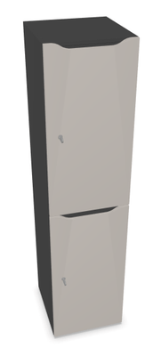 CASIERS - 2 cases - Meuble à cases H.182xL.45xP.50cm - 2 cases H86cm. portes avec découpe en partie haute. serrure à code