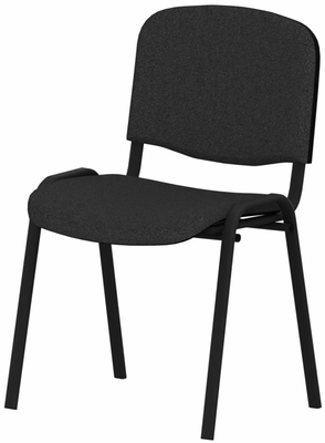 VISITEURS ET FONCTIONNELS - 4 Pieds - JOKER ECO - Chaise 4 pieds, tissu BONDAI noir