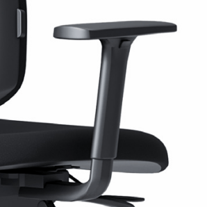 FAUTEUILS - ACCOTOIRS - ACCOTOIRS 4D-Accotoirs noir pour smooth mesh / tissu réglables en haut sur 80mm, larg sur 70mm, manchettes polyuréthane souple noir