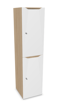 CASIERS - 2 cases - Meuble à cases H.182xL.45xP.50cm - 2 cases H86cm. portes avec découpe en partie haute. serrure à code