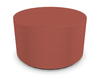 FAUTEUILS/POUFS - Poufs - TAM TAM - Pouf rond diamètre 60 cm avec base en mélaminé noire et supports en plastique coloris synergy rouge