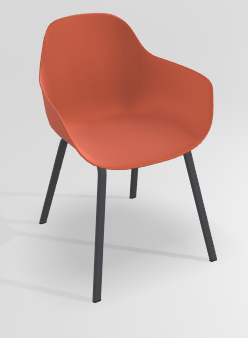 CHAISES ET TABOURETS - Pour tables standards, ht 75 cm, piétement 4 pieds - COCOON 4P Chaise 4 pieds. L.56xP.59xH.82cm-hauteur assise 46cm.