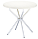 POLYPROPYLENE - TABLES  - MAJORQUE-Table plateau diamètre 80 cm en polypropylène recyclable , pieds 25 mm en aluminium anodisé -Finition plateau beige