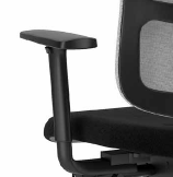FAUTEUILS - ACCOTOIRS - ACCOTOIRS 2D-Accotoirs pour Smooth mesh / tissu / mistral noir réglables en hauteur sur 80mm, écart entre les accotoirs de 70mm