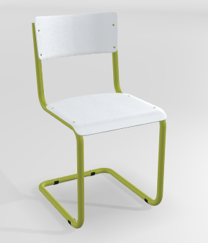 CHAISES ET TABOURETS - Pour tables standards, ht 75 cm, piétement luge - VINTAGE LUGE Chaise L.42,5xP.51xH.82cm-hauteur assise 46cm