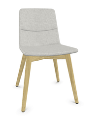 FAUTEUILS/POUFS - 4 pieds bois - MELODY chaise 4 pieds bois frêne naturel