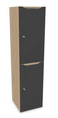 CASIERS - 2 cases - Meuble à cases H.182xL.45xP.50cm - 2 cases H86cm. portes avec découpe en partie haute. serrure à code