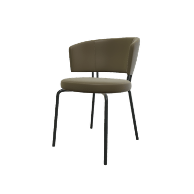 CHAISES ET TABOURETS - Pour tables standards, ht 75 cm, piétement 4 pieds - CURVY chaise 4 pieds tube rond. L.53xP.54xH.76.5cm-hauteur assise 46cm
