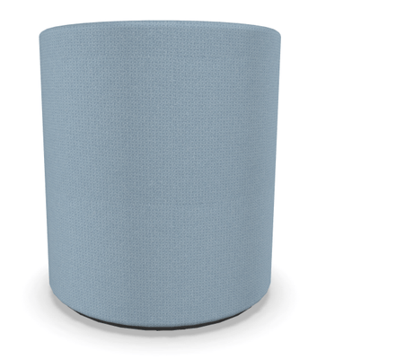 FAUTEUILS/POUFS - Poufs - TAM TAM - Pouf rond diamètre 40 cm avec base en mélaminé noire et supports en plastique bleu