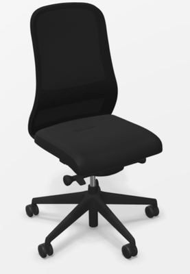 a definir - a definir - Fauteuil de travail mistral MESH NOIR Cadre Noir assiseTissu Non feu M1 "vendu sans accotoirs"