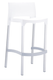 POLYPROPYLENE - TABOURETS  - GALICE-Chaise haute en polypropylène recyclable. Pieds en aluminium anodisé 25x25mm. Usage intérieur et extérieur. Empilable par 4. Coloris blanc