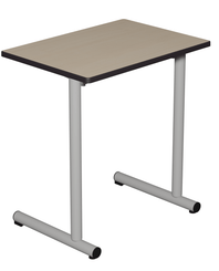 SCOLAIRE - Armoires / Vestiaires - Table scolaire fixe 70 x 50 - T6 Plateau ép.: 21 mm stratifié 8/10e et contrebalancé chant polyuréthane (PU).
