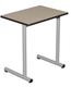 SCOLAIRE - Armoires / Vestiaires - Table scolaire fixe 70 x 50 - T6 Plateau ép.: 21 mm stratifié 8/10e et contrebalancé chant polyuréthane (PU).